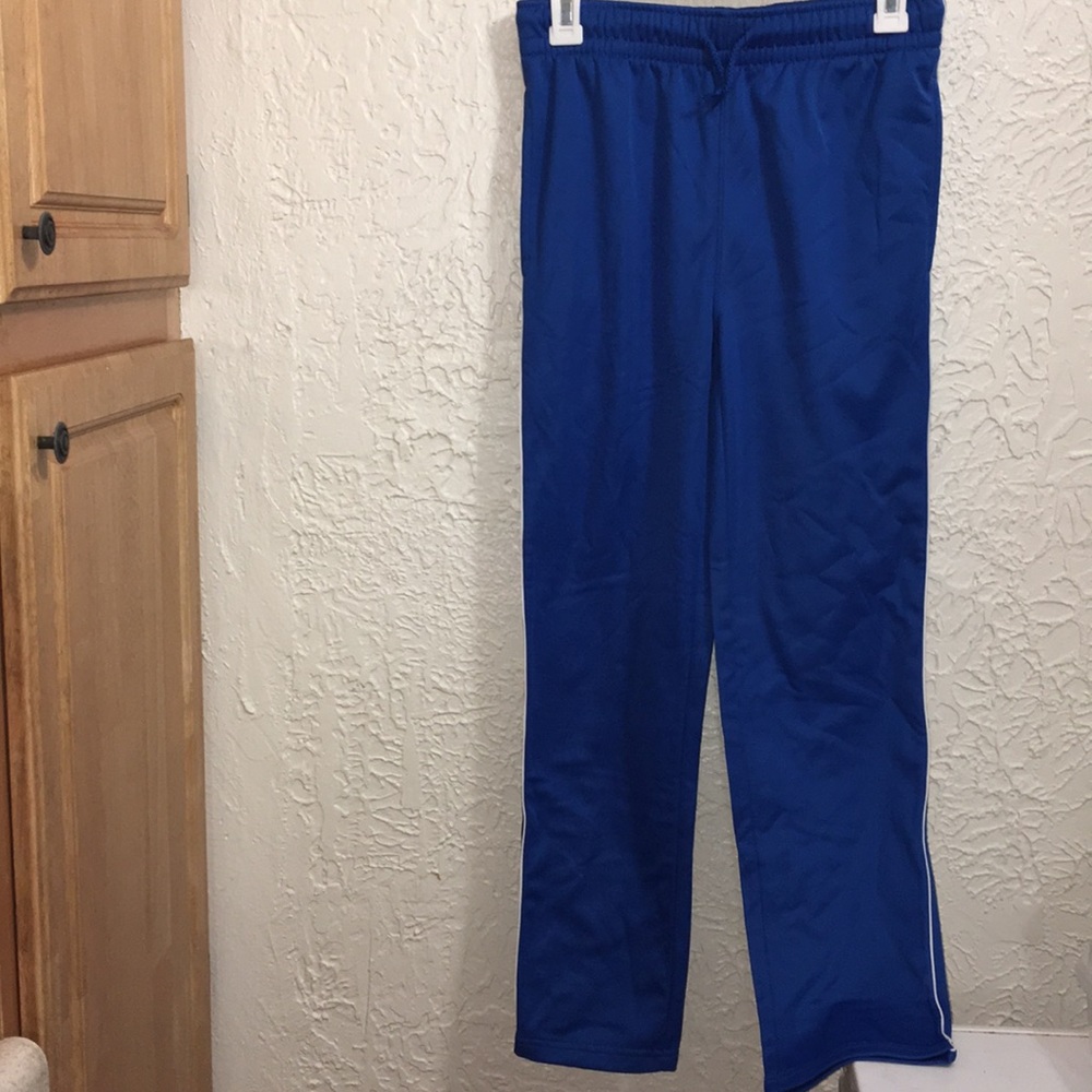 Polyester boys blue pull on pants size Large 10-12
